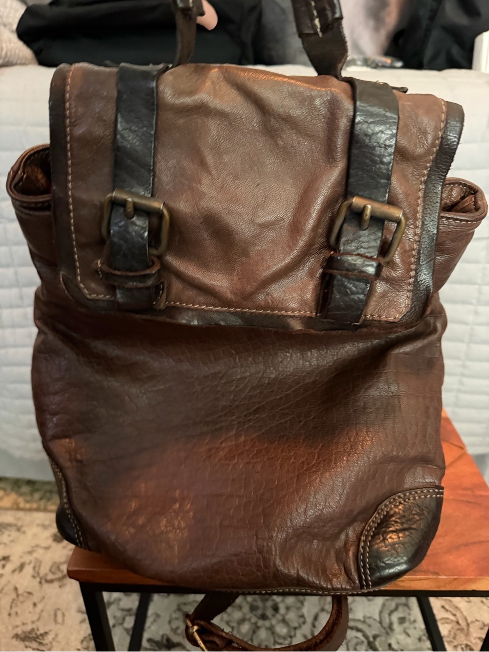 Brown Leather Men's Backpack – Classic Casual Carry